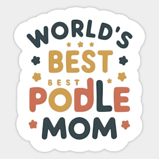 World's best Poodle Grandma Dog Funny Saying Sticker